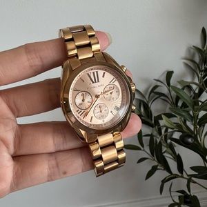 Michael Kors - Bradshaw Rose Gold-Tone Stainless Steel Bracelet Watch